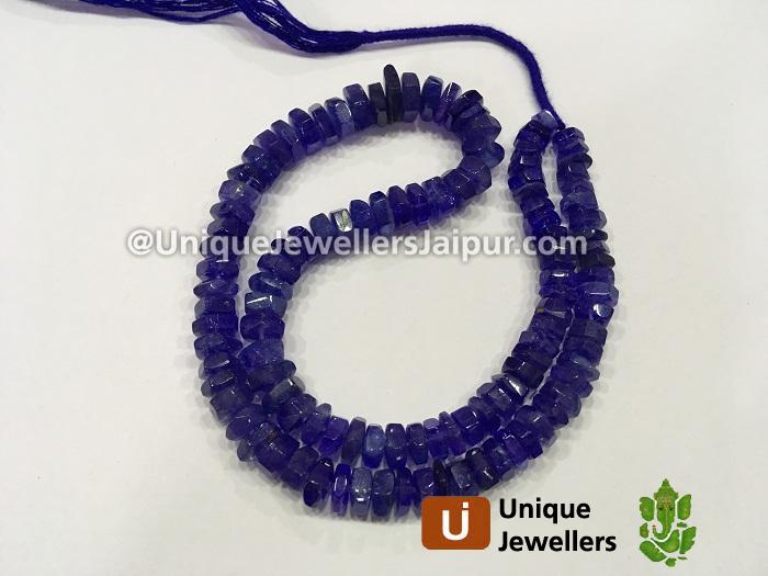 Tanzanite Step Cut Roundelle Beads